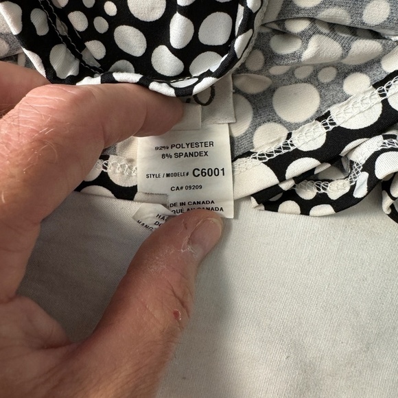 Cleo Women's Black and White Polka Dot Pull On A-Line Midi Skirt Size‎ 8 Stretch - Picture 5 of 11